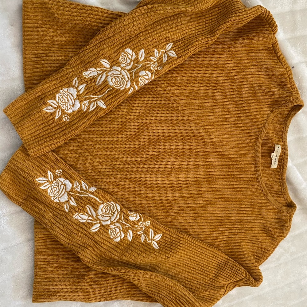 Rose Embroidered Sweater